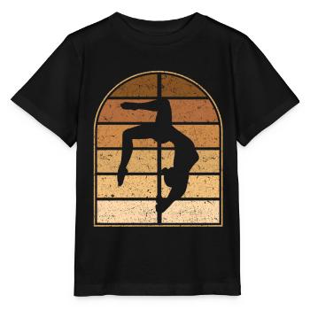Pole Dancing Akrobatischer Pole Dancer - Stanley/Stella Kinder T-Shirt MINI CREATOR  - Schwarz - Vorne - Mikhail (115cm)
