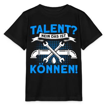 Sanitär Klempner Anlagenmechaniker Geschenk - Stanley/Stella Kinder T-Shirt MINI CREATOR  - Schwarz - Vorne - Mikhail (115cm)