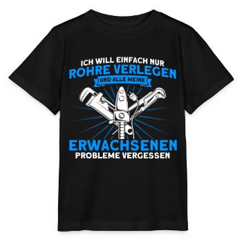 Sanitär Klempner Anlagenmechaniker Geschenk - Stanley/Stella Kinder T-Shirt MINI CREATOR  - Schwarz - Vorne - Mikhail (115cm)