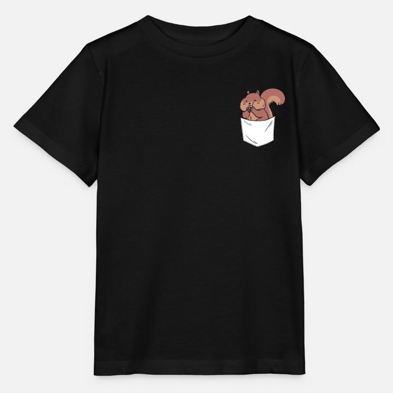 Sac d’écureuil drôle d’écureuil - T-shirt bio MINI CREATOR Stanley/Stella Enfant - noir