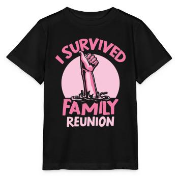 I survived a family reunion family team - Stanley/Stella MINI CREATOR Kids’ T-Shirt - black - Front - Mikhail (115cm)