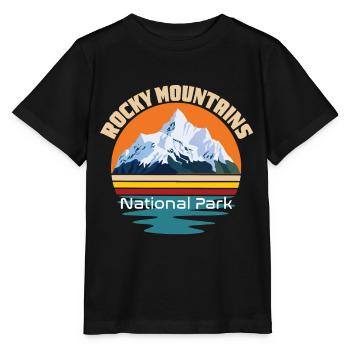 Rocky Mountains National Park Hiking Camping Color - Stanley/Stella MINI CREATOR Kids’ T-Shirt - black - Front - Mikhail (115cm)