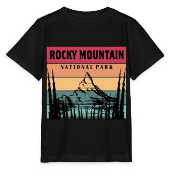 Rocky Mountain Hiking Camping Colorado Nationalpa - Stanley/Stella MINI CREATOR Kids’ T-Shirt - black - Front - Mikhail (115cm)