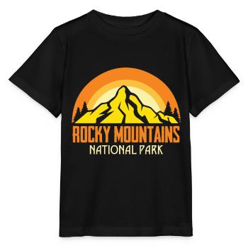 Rocky Mountains National Park Souvenir Hiking Camp - Stanley/Stella MINI CREATOR Kids’ T-Shirt - black - Front - Mikhail (115cm)