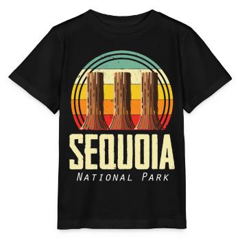 Parc national de Sequoia Sequoias Randonnée Nature Cam - T-shirt bio MINI CREATOR Stanley/Stella Enfant - noir - Devant - Mikhail (115cm)