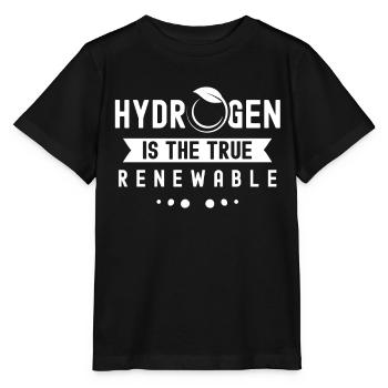Hydrogen is the true renewable energy - Stanley/Stella MINI CREATOR Kids’ T-Shirt - black - Front - Mikhail (115cm)