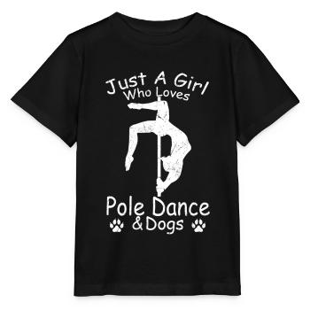 Pole Dancing - Nur ein Mädchen, das Pole Dance & - Stanley/Stella Kinder T-Shirt MINI CREATOR  - Schwarz - Vorne - Mikhail (115cm)