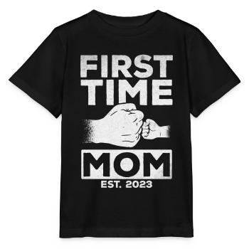 Announcement of pregnancy For the first time - Stanley/Stella MINI CREATOR Kids’ T-Shirt - black - Front - Mikhail (115cm)
