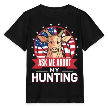 Chasseur de cerfs de Buck Américain - T-shirt bio MINI CREATOR Stanley/Stella Enfant - noir - Devant - Mikhail (115cm)