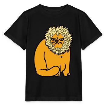 zoo animaux zoo lion chat zoologie bien-être animal mal - T-shirt bio MINI CREATOR Stanley/Stella Enfant - noir - Devant - Mikhail (115cm)