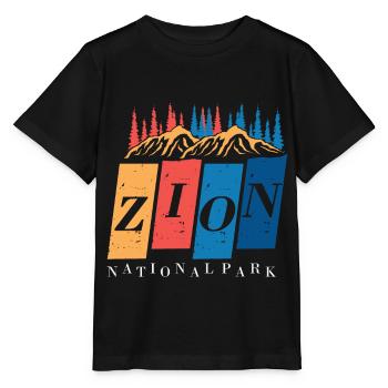 Parc national de Zion Souvenir Canyon Utah Hiking Cam - T-shirt bio MINI CREATOR Stanley/Stella Enfant - noir - Devant - Mikhail (115cm)