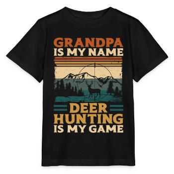 Chasseur de cerfs buck - T-shirt bio MINI CREATOR Stanley/Stella Enfant - noir - Devant - Mikhail (115cm)