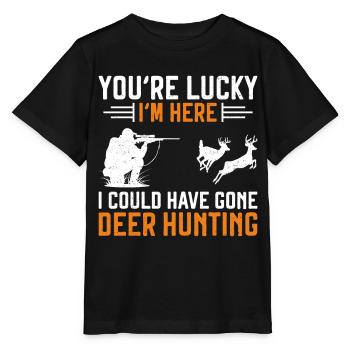 Chasseur de cerfs Buck Vous êtes - T-shirt bio MINI CREATOR Stanley/Stella Enfant - noir - Devant - Mikhail (115cm)
