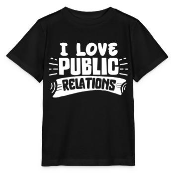 Ich Liebe Public Relations PR Beruf Job - Stanley/Stella Kinder T-Shirt MINI CREATOR  - Schwarz - Vorne - Mikhail (115cm)