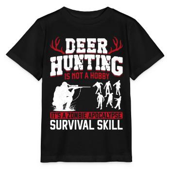 Chasseur de cerfs Buck Zombie - T-shirt bio MINI CREATOR Stanley/Stella Enfant - noir - Devant - Mikhail (115cm)