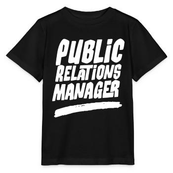 Manager Für Öffentlichkeitsarbeit Job PR Beruf - Stanley/Stella Kinder T-Shirt MINI CREATOR  - Schwarz - Vorne - Mikhail (115cm)
