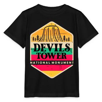 Devils Tower Wyoming National Monument Souvenir - T-shirt bio MINI CREATOR Stanley/Stella Enfant - noir - Devant - Mikhail (115cm)