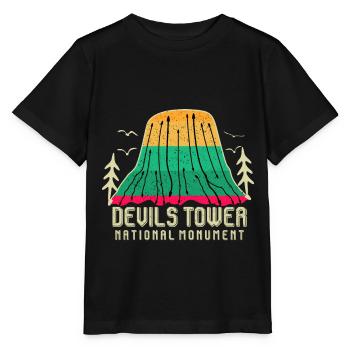 Devils Tower NationalDémarque Randonnée Wyoming Nature - T-shirt bio MINI CREATOR Stanley/Stella Enfant - noir - Devant - Mikhail (115cm)