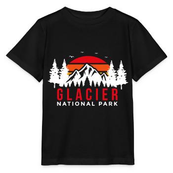 Glacier Montana Grizzly Bear Wilderness National Park - Stanley/Stella MINI CREATOR Kids’ T-Shirt - black - Front - Mikhail (115cm)