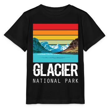 Glacier National Park Souvenir Montana USA - Stanley/Stella MINI CREATOR Kids’ T-Shirt - black - Front - Mikhail (115cm)