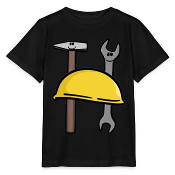 Craft Tool Construction Site Trade Professions Job - Stanley/Stella MINI CREATOR Kids’ T-Shirt - black - Front - Mikhail (115cm)