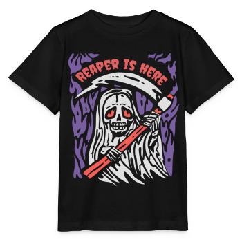 Halloween Reaper Sense Horror Grim Reaper - Stanley/Stella MINI CREATOR Kids’ T-Shirt - black - Front - Mikhail (115cm)