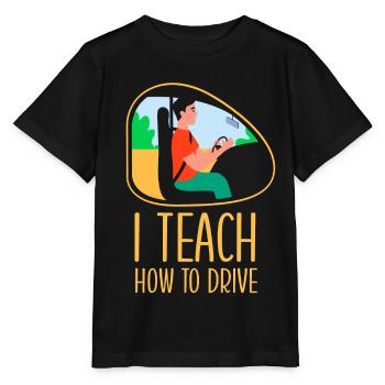 Ich Bringe Das Fahren Bei Fahrlehrer Fahrschule - Stanley/Stella Kinder T-Shirt MINI CREATOR  - Schwarz - Vorne - Mikhail (115cm)