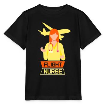 Flight doctor Profession Flight physician Flight nurse - Stanley/Stella MINI CREATOR Kids’ T-Shirt - black - Front - Mikhail (115cm)
