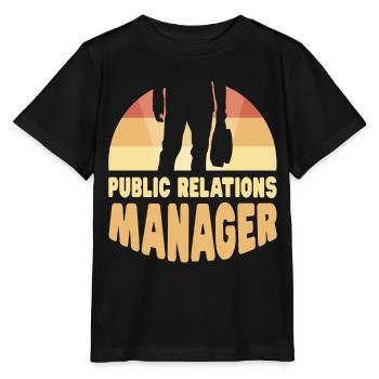 Manager Für Öffentlichkeitsarbeit Job PR Beruf - Stanley/Stella Kinder T-Shirt MINI CREATOR  - Schwarz - Vorne - Mikhail (115cm)