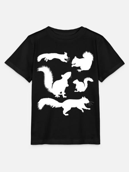 Eichhörnchen, niedlicher Eichhörnchen-Liebhaber, - Stanley/Stella Kinder T-Shirt MINI CREATOR - Schwarz