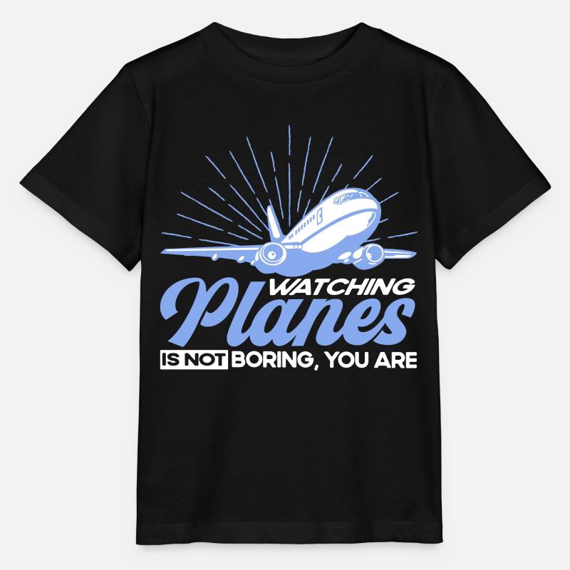 Cadeau d’atterrissage d’avion de pilote d’avion d’avion - T-shirt bio MINI CREATOR Stanley/Stella Enfant - noir