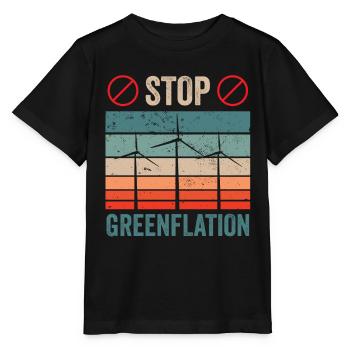 Greenflation Stoppen Grün Inflation Energie - Stanley/Stella Kinder T-Shirt MINI CREATOR  - Schwarz - Vorne - Mikhail (115cm)