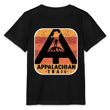 Mountain Range Appalachian Trail Hiking Trail - Stanley/Stella MINI CREATOR Kids’ T-Shirt - black - Front - Mikhail (115cm)