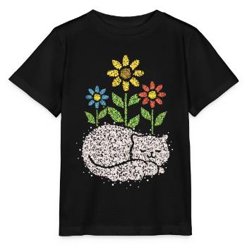 Garten Gartenarbeit Floristik Katzenbesitzer Katze - Stanley/Stella Kinder T-Shirt MINI CREATOR  - Schwarz - Vorne - Mikhail (115cm)