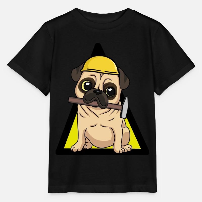 Chantier de chantier constructeur de chiens artisan artisan artisan - T-shirt bio MINI CREATOR Stanley/Stella Enfant - noir