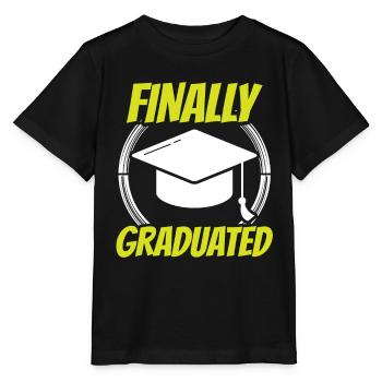 Finally Graduated Graduate Graduate - Stanley/Stella MINI CREATOR Kids’ T-Shirt - black - Front - Mikhail (115cm)
