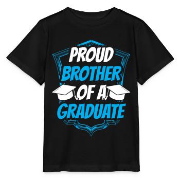 Fier frère d’un diplômé diplômé - T-shirt bio MINI CREATOR Stanley/Stella Enfant - noir - Devant - Mikhail (115cm)
