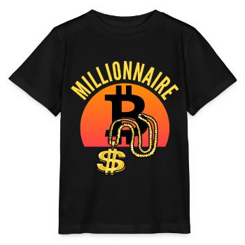 Bitcoin Hip-Hop Millionnaire BTC - T-shirt bio MINI CREATOR Stanley/Stella Enfant - noir - Devant - Mikhail (115cm)