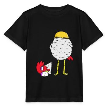 Chicken Construction Site Safety Helmet Ariss Entrepreneur Job - Stanley/Stella MINI CREATOR Kids’ T-Shirt - black - Front - Mikhail (115cm)