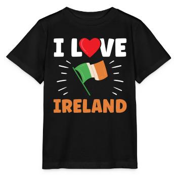 I love Ireland Irish St. Patrick's Day - Stanley/Stella MINI CREATOR Kids’ T-Shirt - black - Front - Mikhail (115cm)