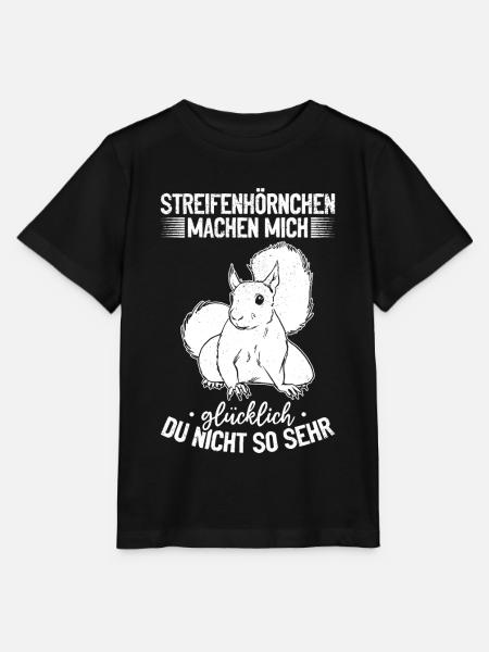 Streifenhörnchen machen mich glücklich - - Stanley/Stella Kinder T-Shirt MINI CREATOR - Schwarz