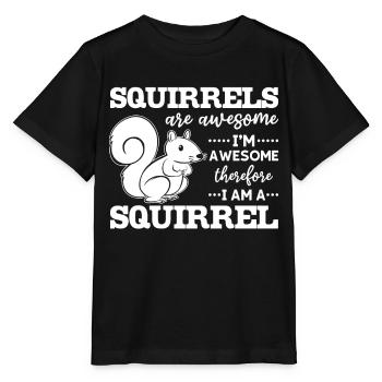 Les écureuils sont géniaux, je suis génial - T-shirt bio MINI CREATOR Stanley/Stella Enfant - noir - Devant - Mikhail (115cm)