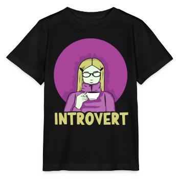 Introverted Sarcasm Introverted Shy - Stanley/Stella MINI CREATOR Kids’ T-Shirt - black - Front - Mikhail (115cm)