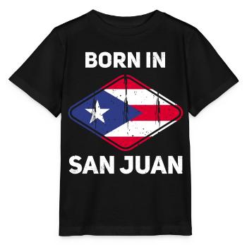 Porto Rico - T-shirt bio MINI CREATOR Stanley/Stella Enfant - noir - Devant - Mikhail (115cm)