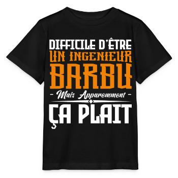 infirmier barbu, citations barbe, cadeau infirmier - T-shirt bio MINI CREATOR Stanley/Stella Enfant - noir - Devant - Mikhail (115cm)
