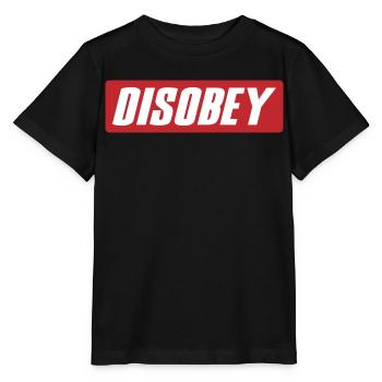 disobey | Farben änderbar - Stanley/Stella Kinder T-Shirt MINI CREATOR  - Schwarz - Vorne - Mikhail (115cm)