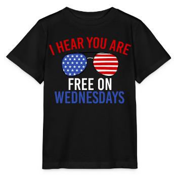Drapeau américain Vintage Biden gratuit le mercredi - T-shirt bio MINI CREATOR Stanley/Stella Enfant - noir - Devant - Mikhail (115cm)