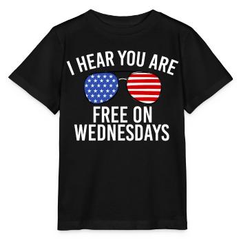 Drapeau américain Vintage Biden gratuit le mercredi - T-shirt bio MINI CREATOR Stanley/Stella Enfant - noir - Devant - Mikhail (115cm)