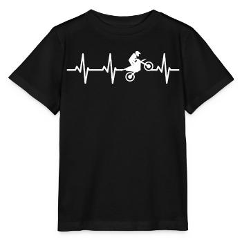 Kardiogramm Motocross - Stanley/Stella Kinder T-Shirt MINI CREATOR  - Schwarz - Vorne - Mikhail (115cm)