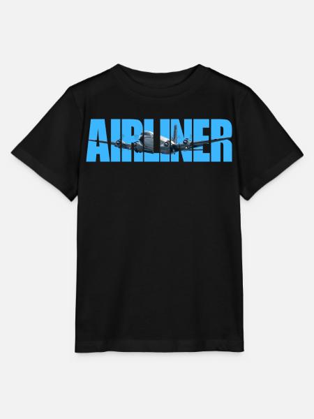 Airliner DC-4 - Stanley/Stella Kinder T-Shirt MINI CREATOR - Schwarz
